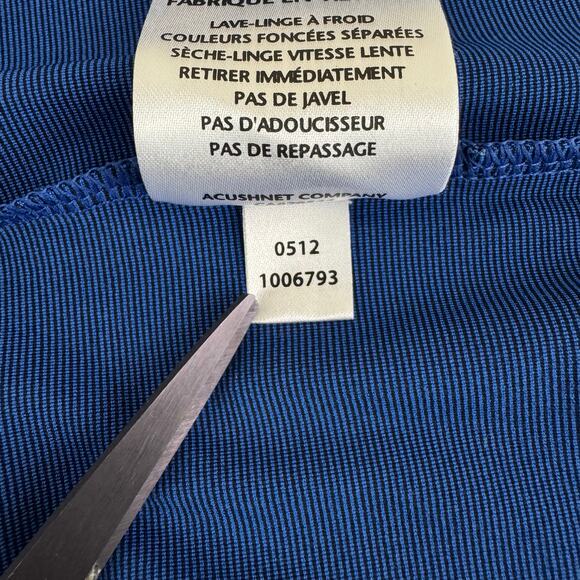 FootJoy Polo Shirt Men's L Blue Performance Outdoors Golf Preppy FJ Course Logo - Picture 7 of 9